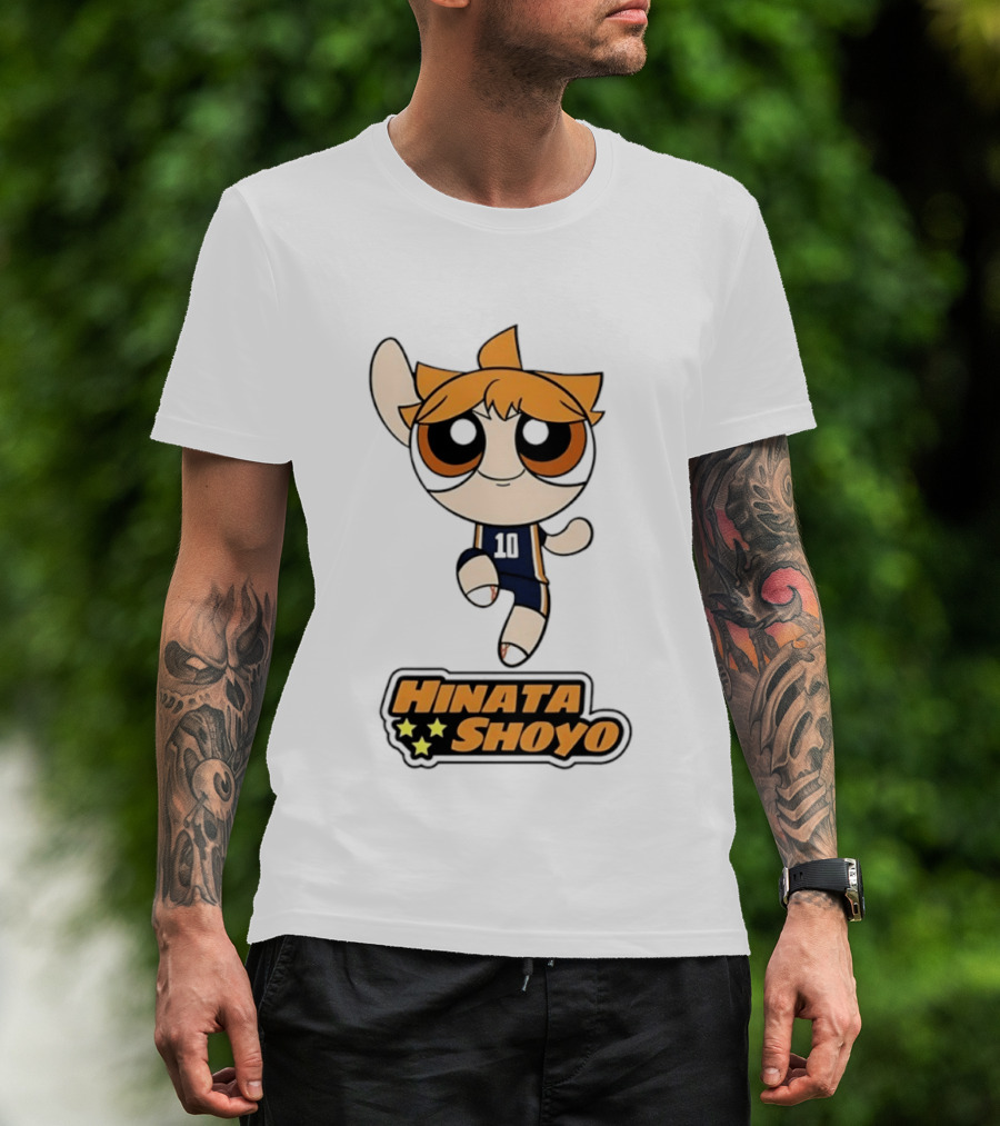 Hinata Shoyo Haikyuu Powerpuff Girls Crossover Anime Volleyball Player T-Shirt