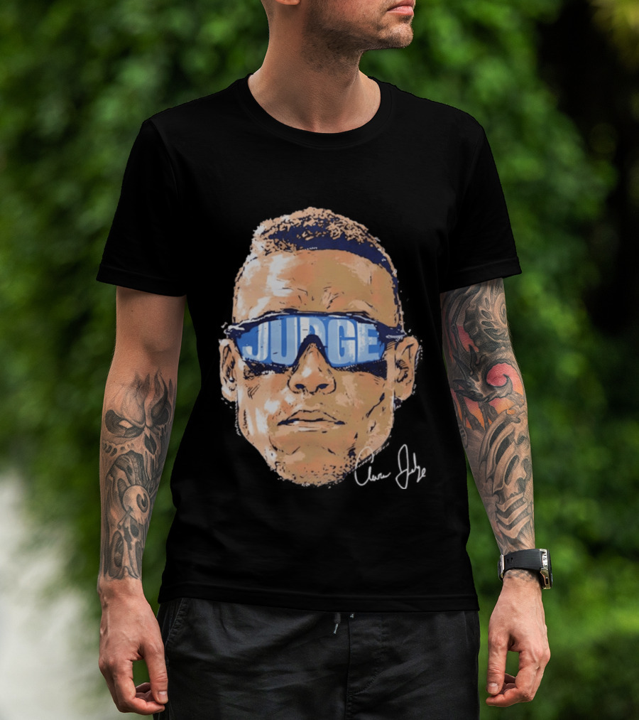 Aaron Judge New York Yankees Iconic Swag Judge Sunglasses T-Shirt
