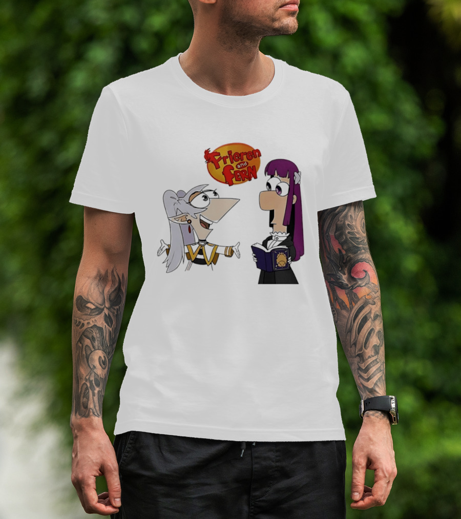Frieren And Fern Phineas And Ferb Crossover Beyond Journey's End T-Shirt