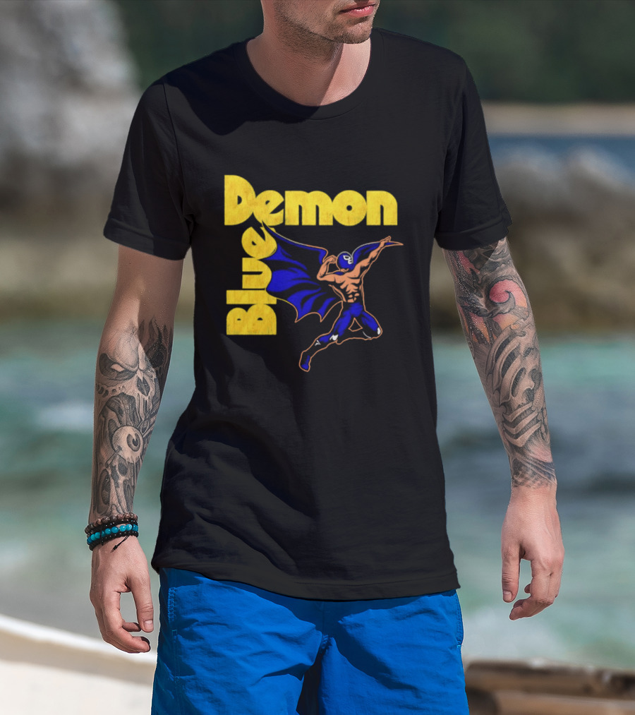 Alejandro Munoz Moreno Blue Demon Mexico Wrestling Iconic Luchador T-Shirt