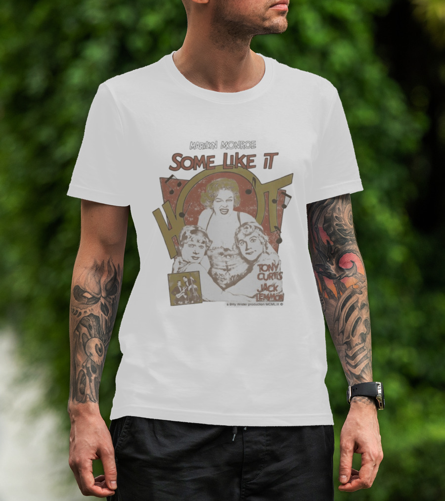 Marilyn Monroe Some Like It Hot Tony Curtis Jack Lemmon Billy Wilder Production T-Shirt
