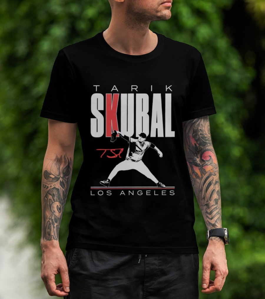 Tarik Skubal 37 Los Angeles Dodgers Baseball Player T-Shirt