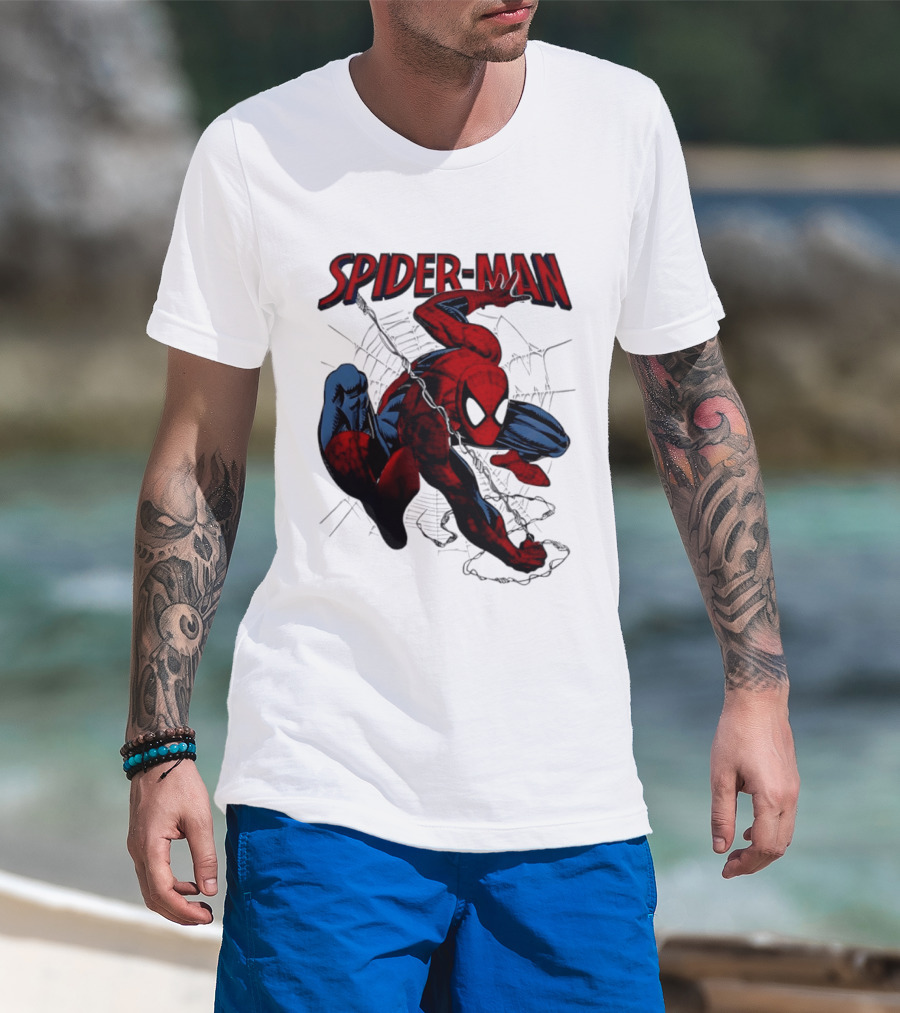 SPIDER MAN Marvel Superhero Man Spider Peter Parker Web Slinger T-Shirt