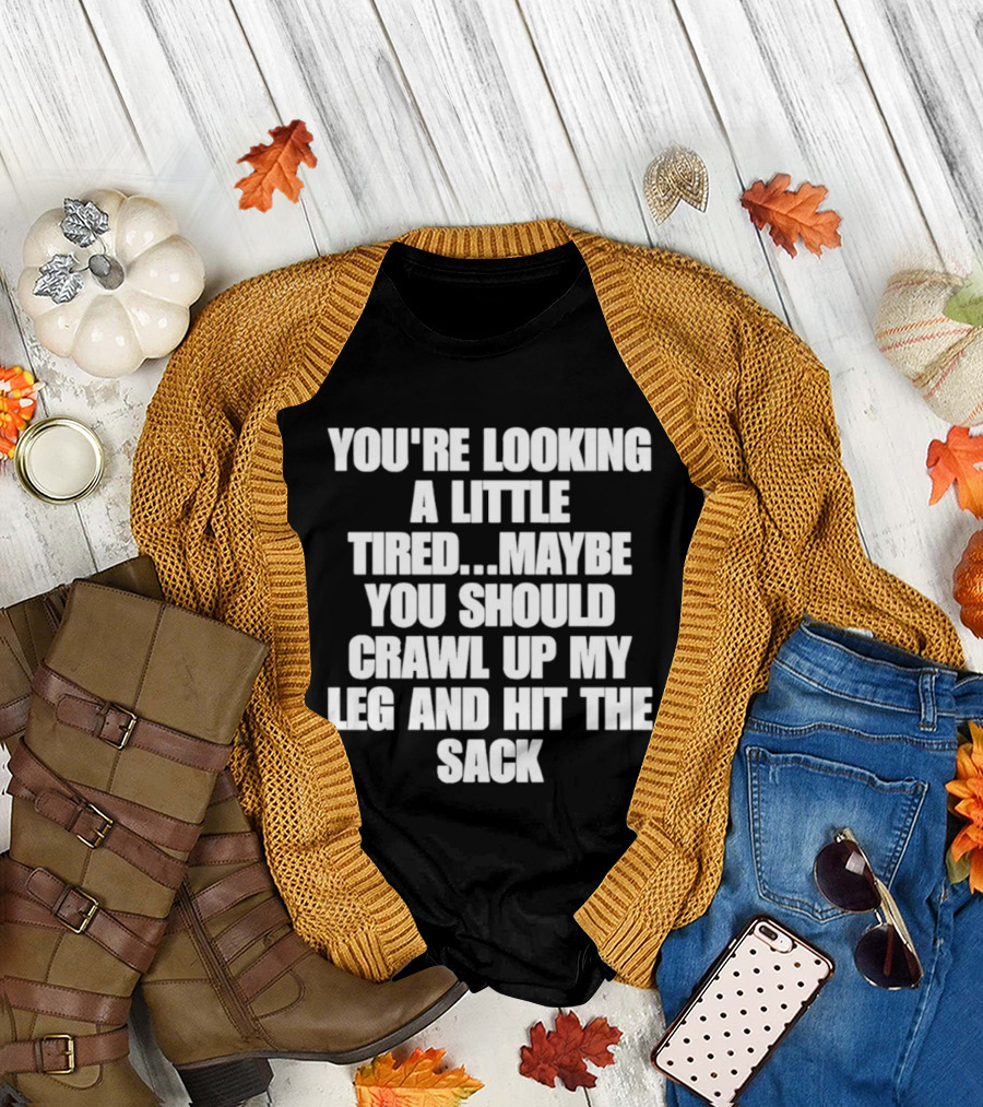 You're Looking A Little Tired Maybe You Should Crawl Up My Leg And Hit The Sack T-Shirt