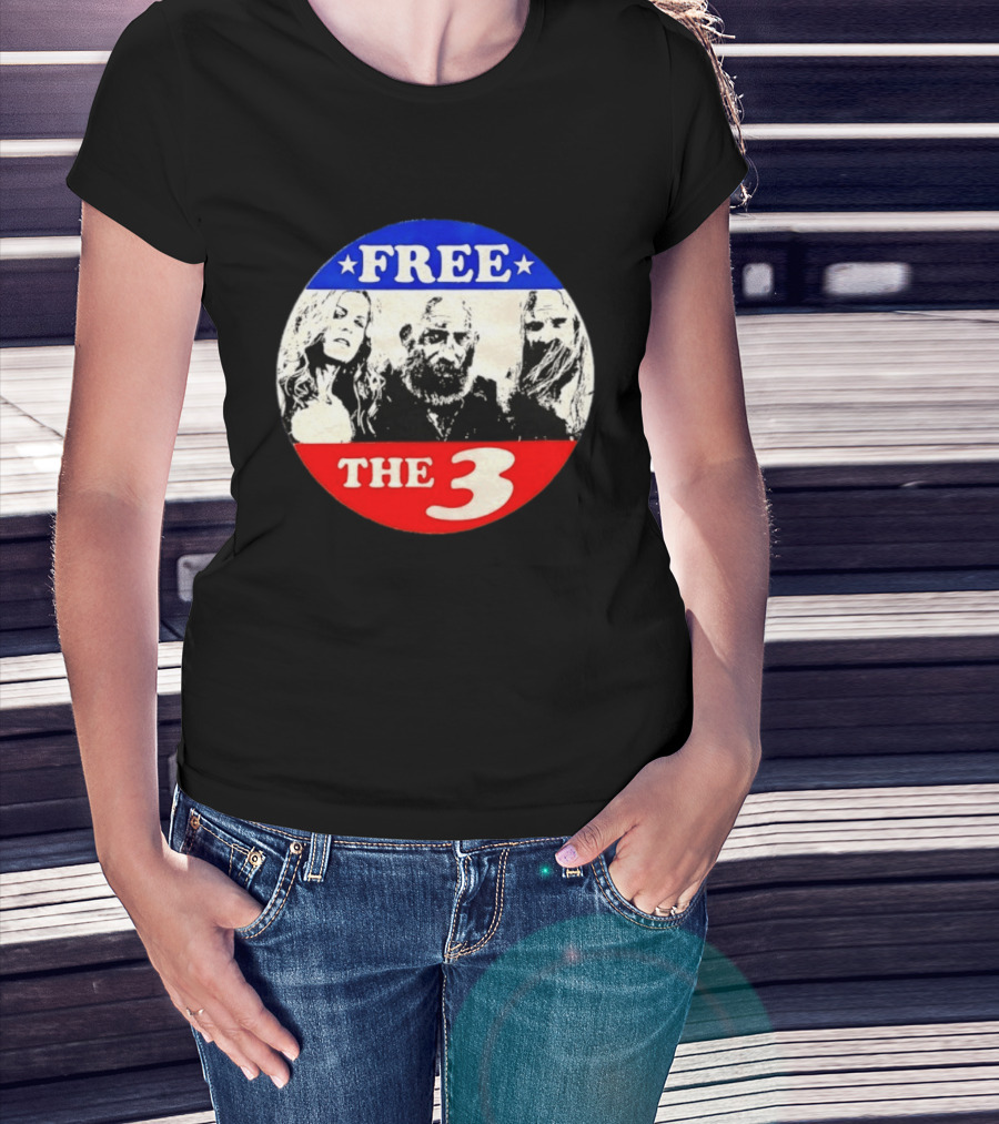 Rob Zombie Free The 3 From Hell Horror Movie T-Shirt
