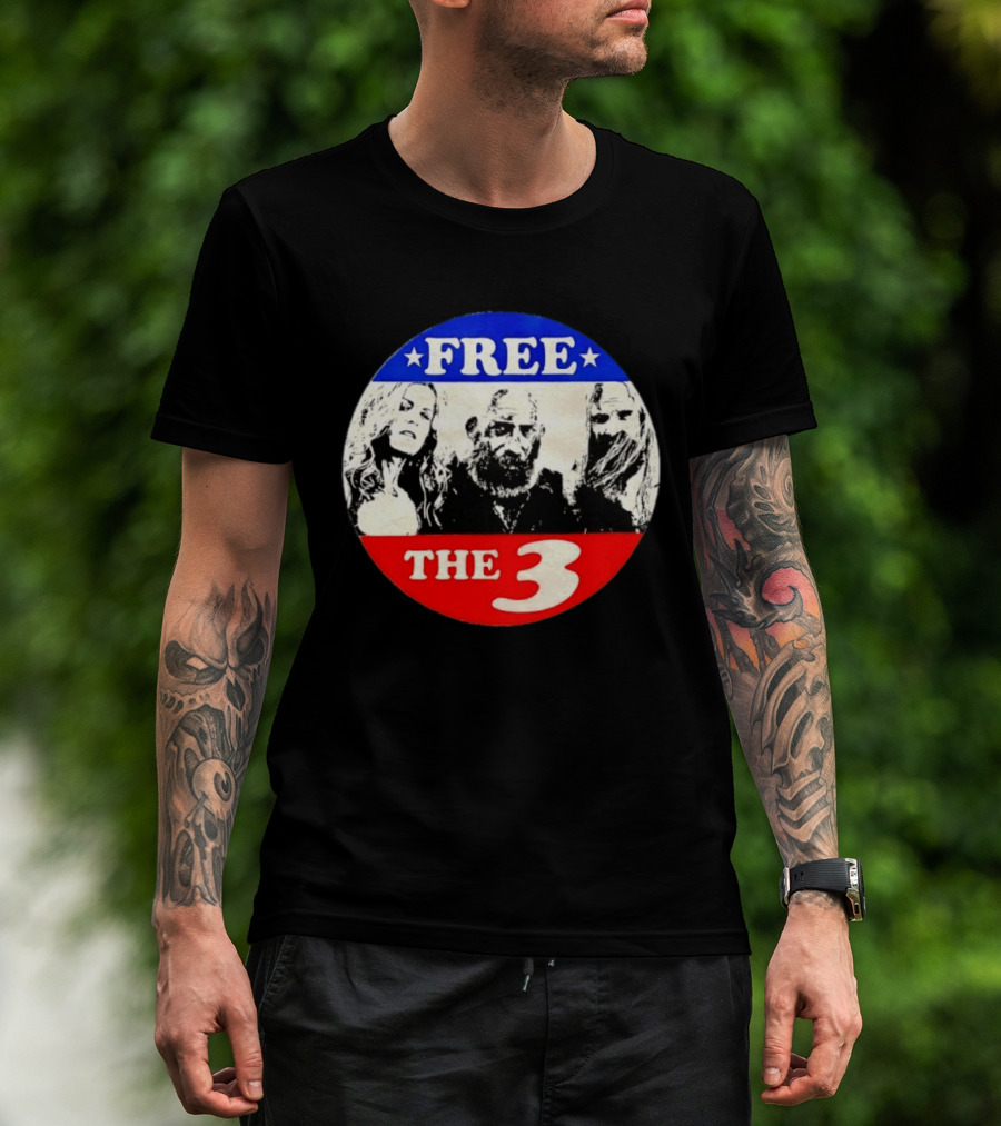 Rob Zombie Free The 3 From Hell Horror Movie T-Shirt