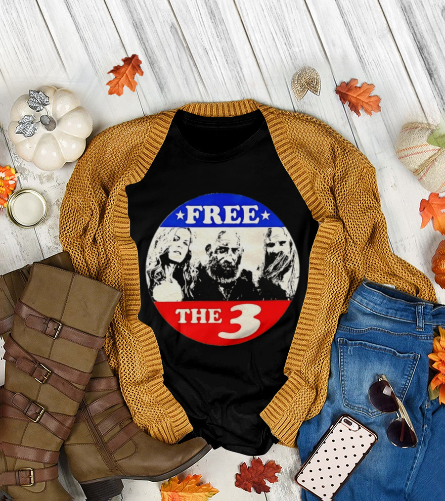 Rob Zombie Free The 3 From Hell Horror Movie T-Shirt