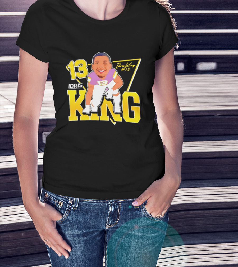 Idris King 13 Tennessee Tech Football Caricature T-Shirt