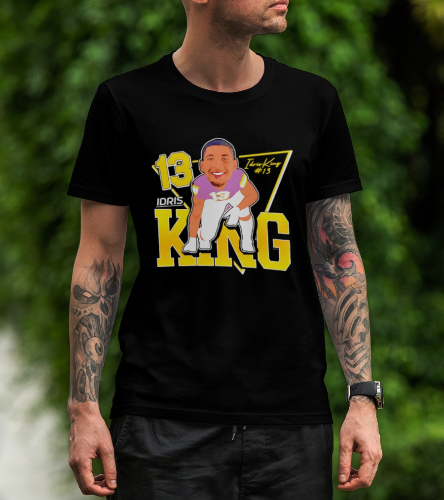 Idris King 13 Tennessee Tech Football Caricature T-Shirt