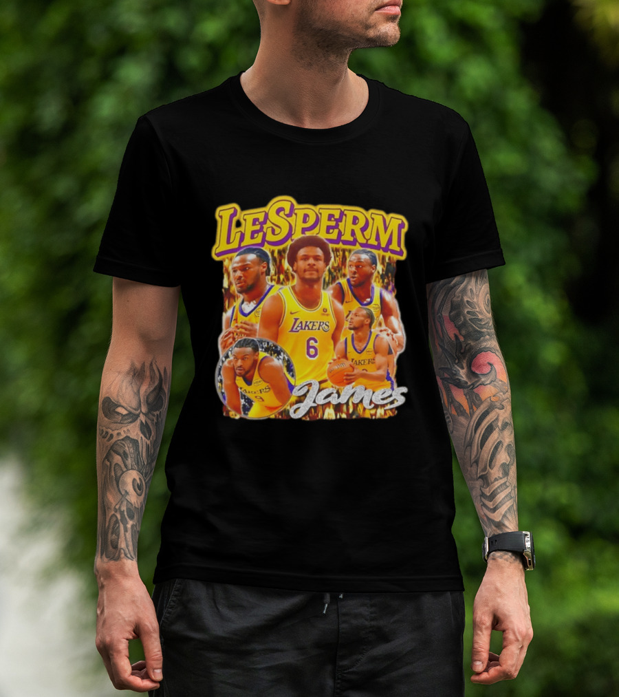 LeSperm James Lakers 90s Bootleg T-Shirt