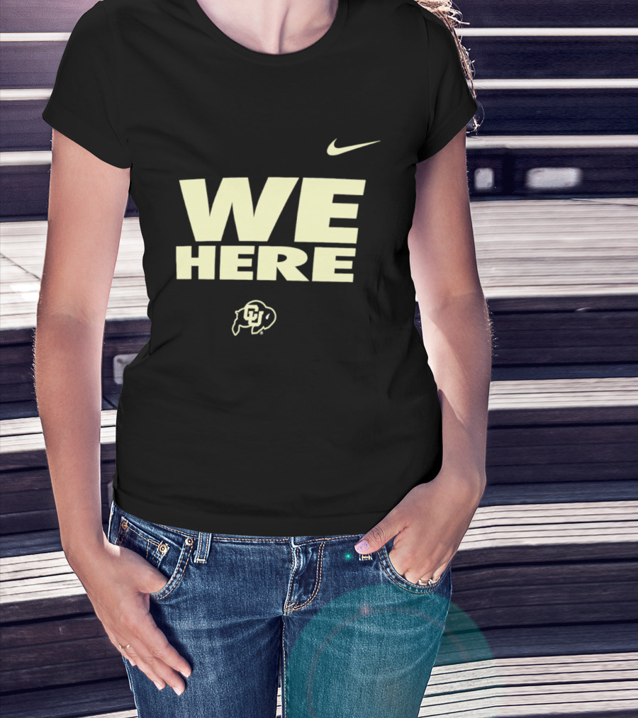 We Here Colorado Buffaloes Nike Sports Branding T-Shirt