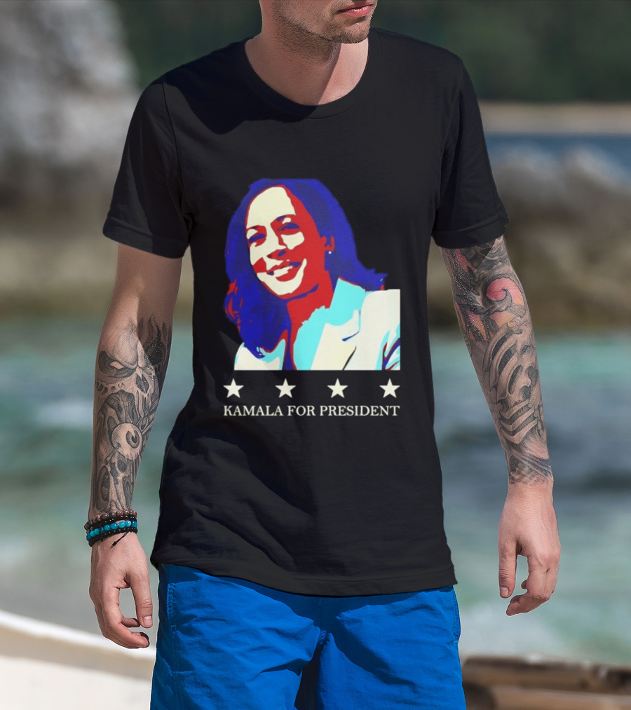 Kamala Harris Kamala For President Presidential Campaign Stars T-Shirt