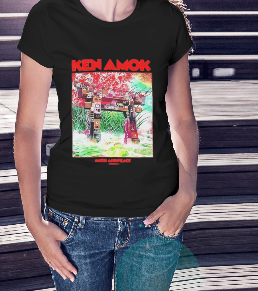 Ken Amok Amok And Peace Speaker Torii Technicolor Gateway T-Shirt