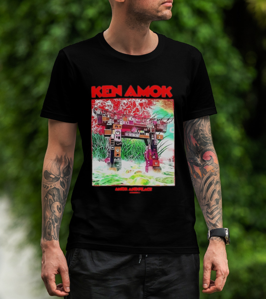 Ken Amok Amok And Peace Speaker Torii Technicolor Gateway T-Shirt