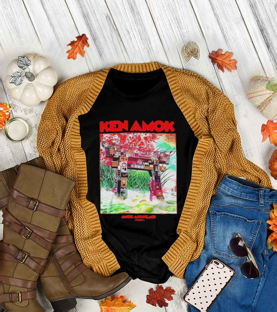 Ken Amok Amok And Peace Speaker Torii Technicolor Gateway T-Shirt