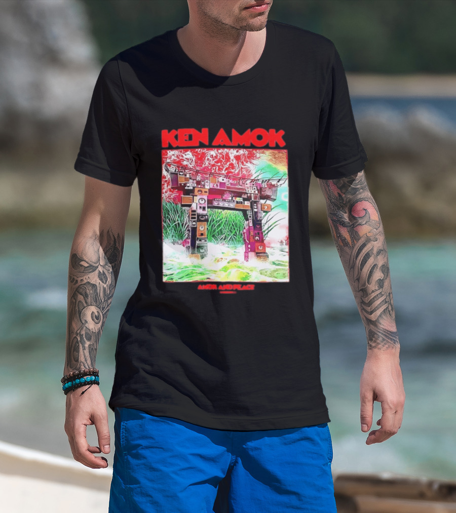 Ken Amok Amok And Peace Speaker Torii Technicolor Gateway T-Shirt