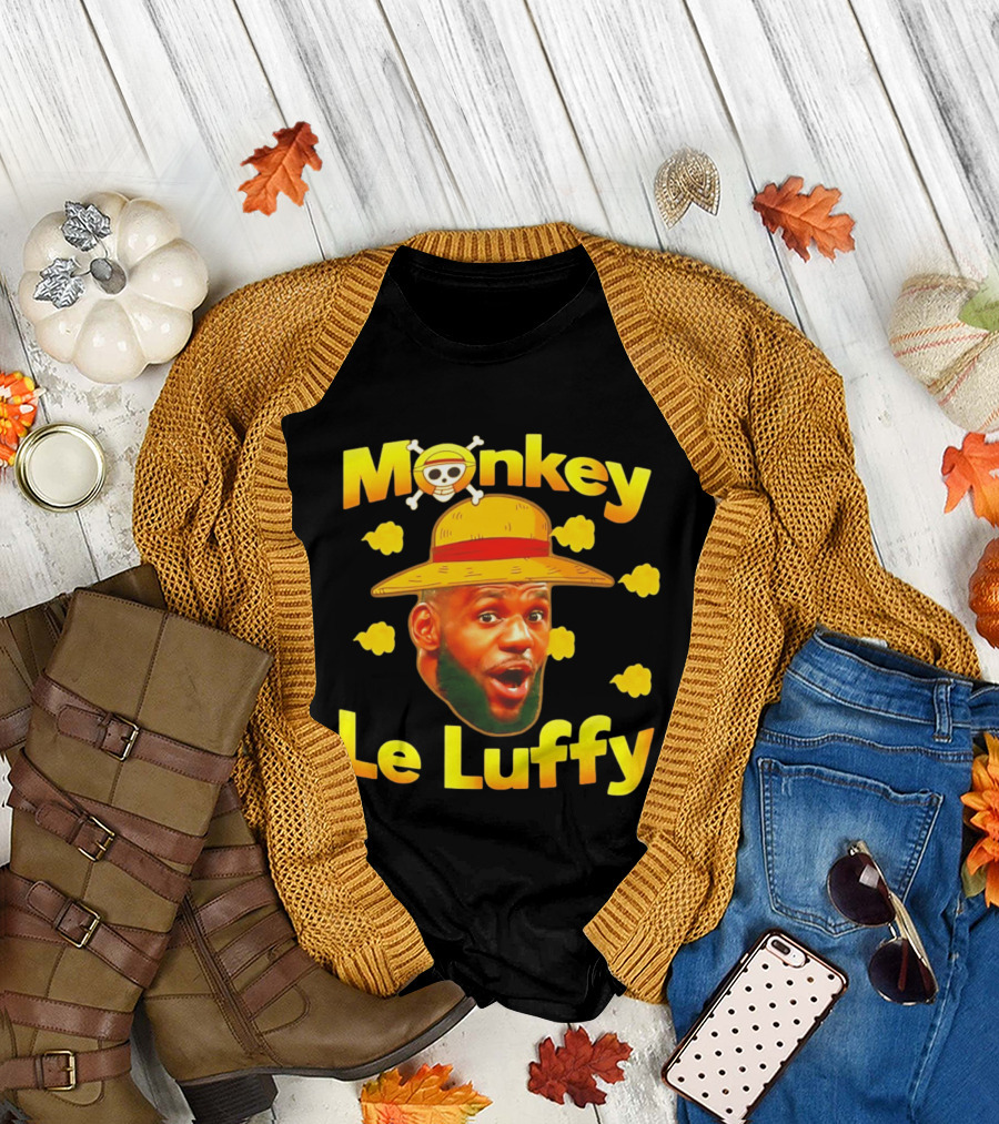 Monkey LeBron James Le Luffy Los Angeles Lakers One Piece T-Shirt