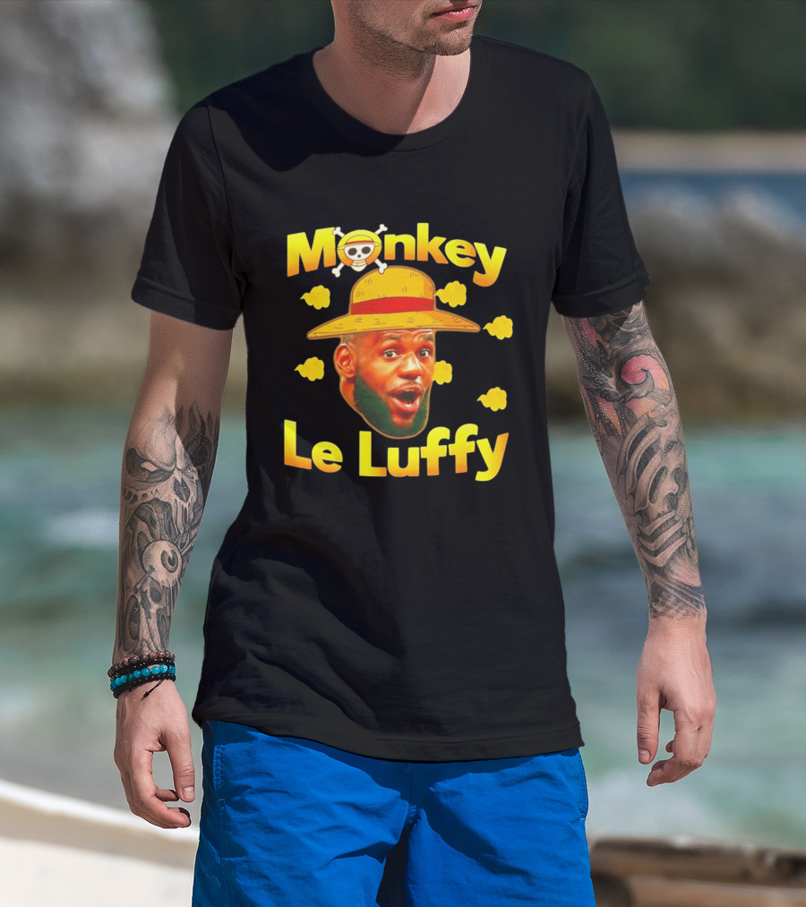 Monkey LeBron James Le Luffy Los Angeles Lakers One Piece T-Shirt