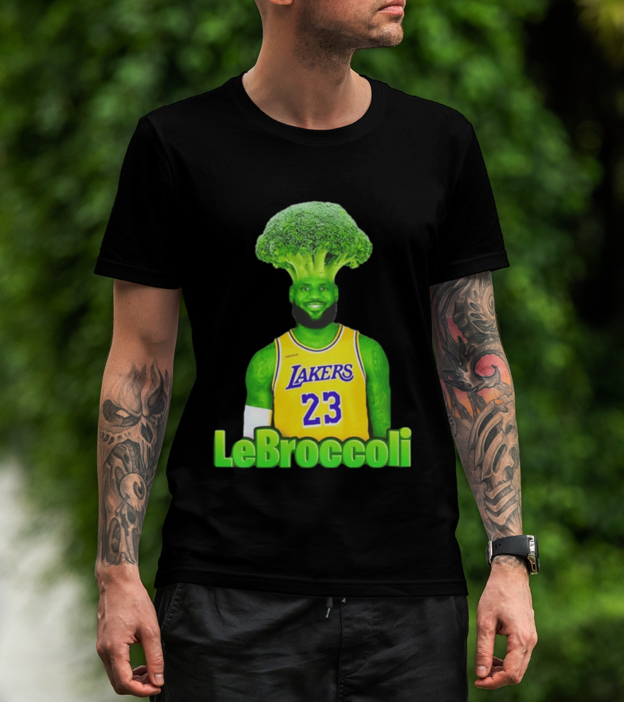 LeBron James Los Angeles Lakers LeBroccoli Lebron 23 NBA Basketball T-Shirt