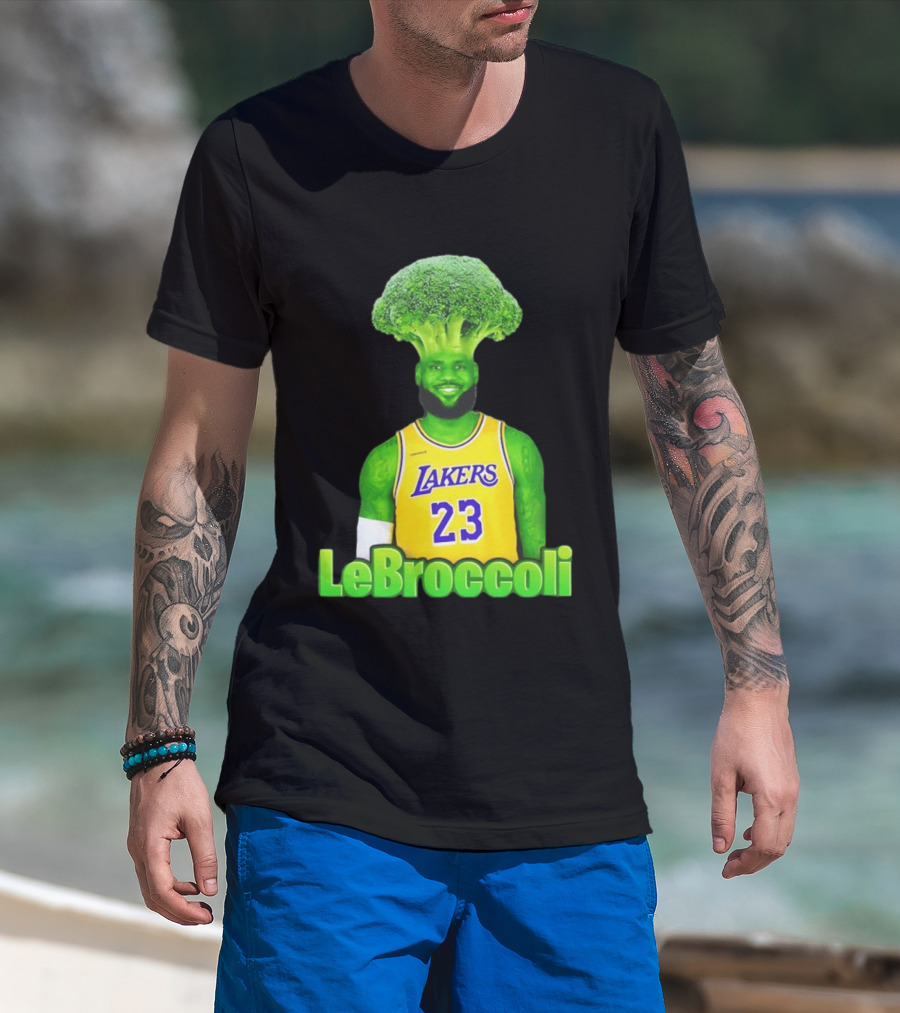LeBron James Los Angeles Lakers LeBroccoli Lebron 23 NBA Basketball T-Shirt