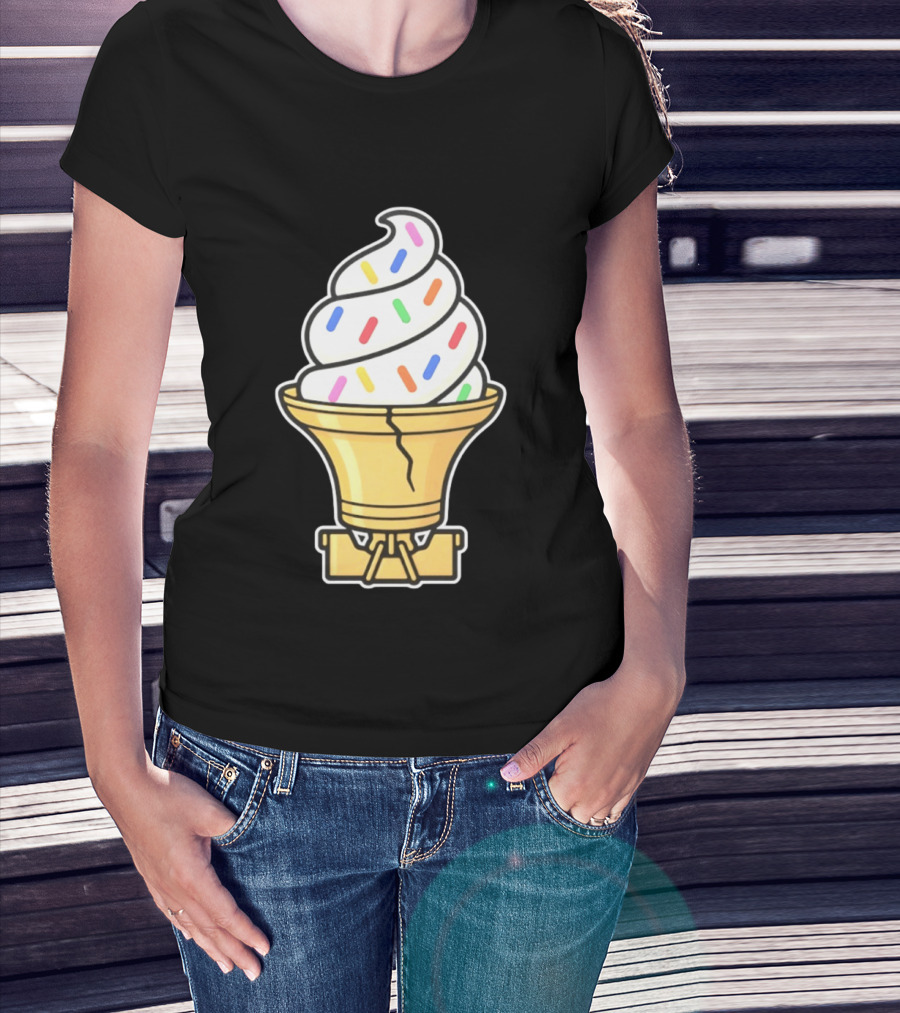 Liberty Bell Ice Cream Cone With Sprinkles Philly T-Shirt