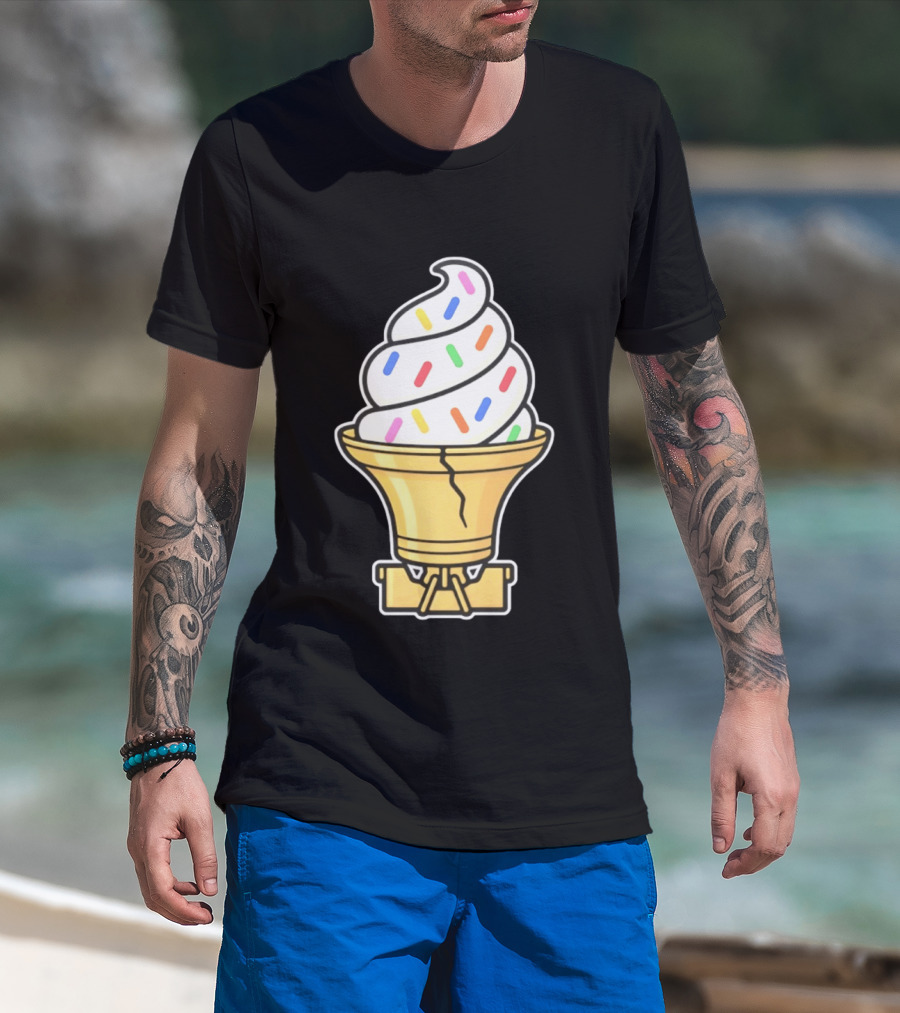 Liberty Bell Ice Cream Cone With Sprinkles Philly T-Shirt