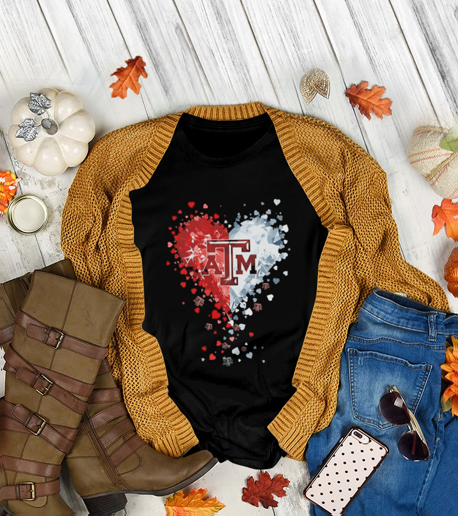 Texas A&M Aggies Heart Diamond 2026 NCAA College Station T-Shirt