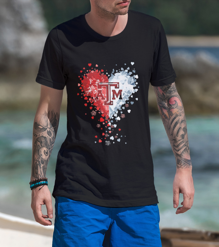 Texas A&M Aggies Heart Diamond 2026 NCAA College Station T-Shirt