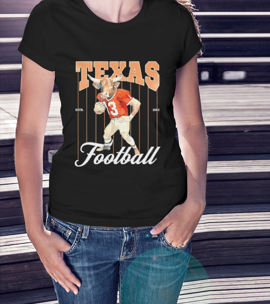 Texas Football Longhorns Estb 1883 Retro Player Jersey T-Shirt
