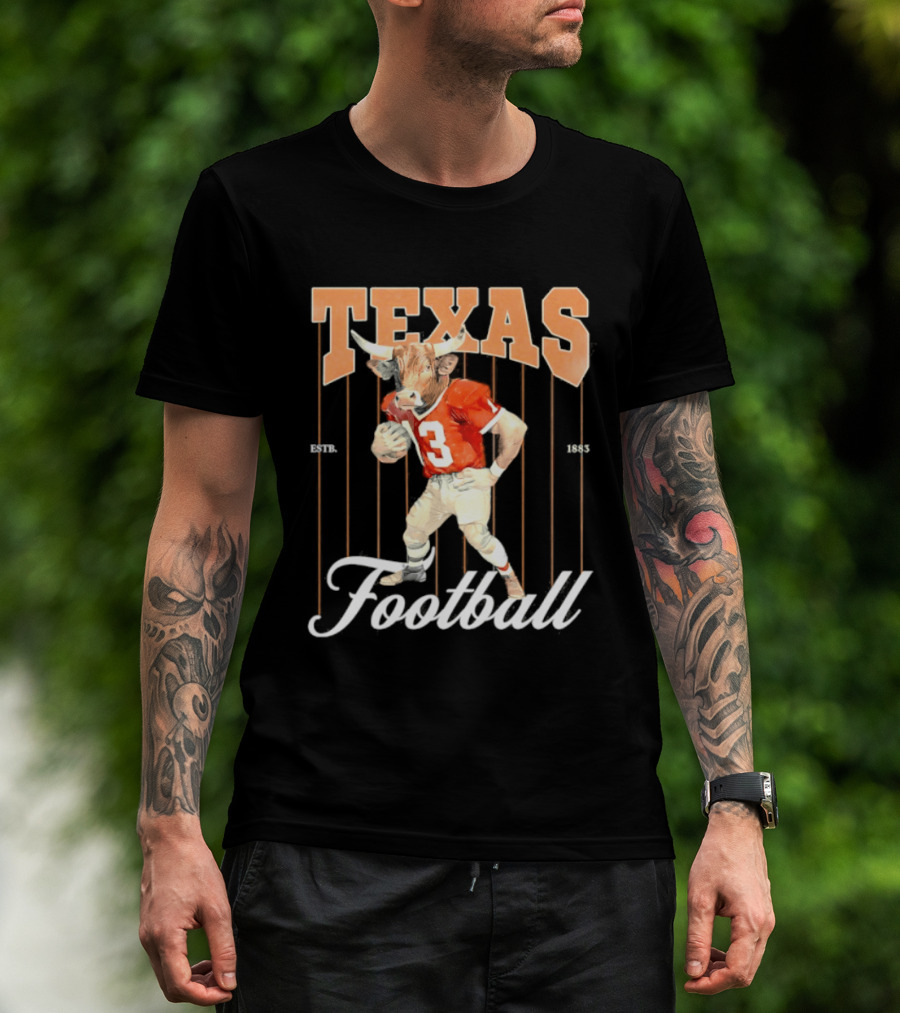 Texas Football Longhorns Estb 1883 Retro Player Jersey T-Shirt