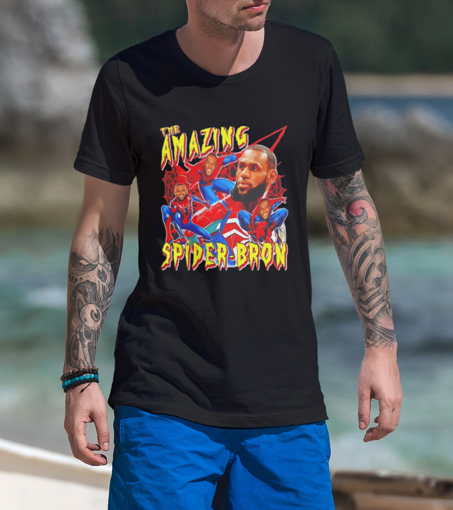 The Amazing Spider Bron LeBron James Web Slinger T-Shirt