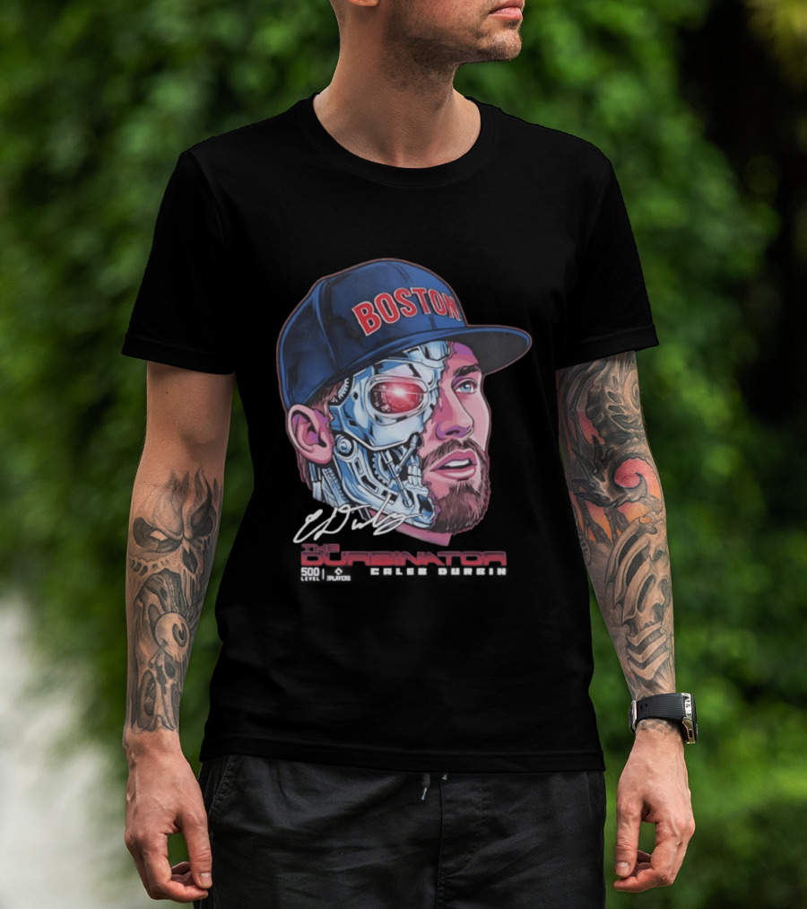 Boston Red Sox The Durbinator Caleb Durbin Cyborg Baseball T-Shirt