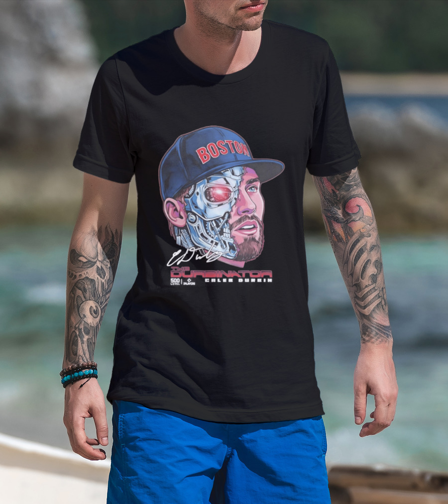 Boston Red Sox The Durbinator Caleb Durbin Cyborg Baseball T-Shirt