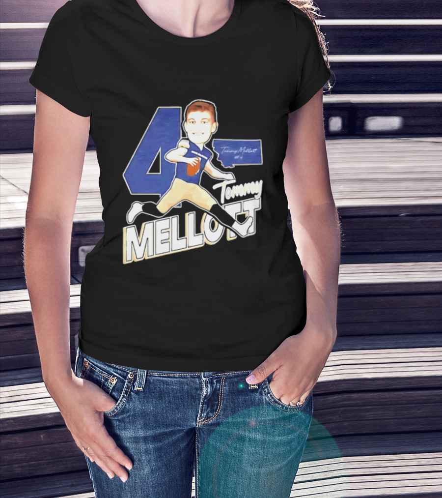 Tommy Mellott 4 Montana State Bobcats Caricature T-Shirt