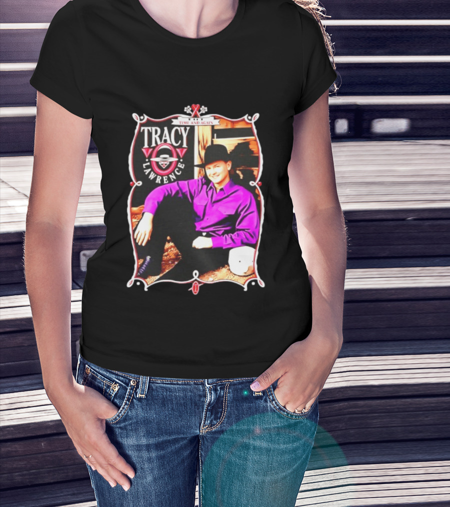 Tracy Lawrence Time And Again Country Music Purple Suit Cowboy Hat T-Shirt