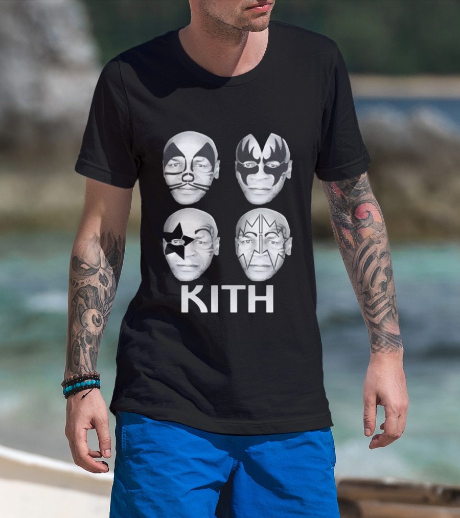 Kith Mike Tyson Kiss Band Face Paint Mashup Collection T-Shirt