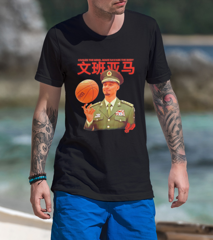 Victor Wembanyama SA Spurs Civilize The Mind Make Savage The Body Basketball Uniform T-Shirt