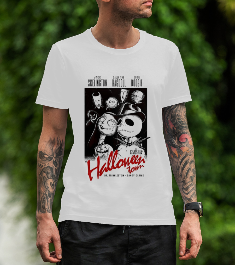 Halloween Town Jack Skellington Sally The Ragdoll Oogie Boogie Dr. Finkelstein Sandy Claws T-Shirt