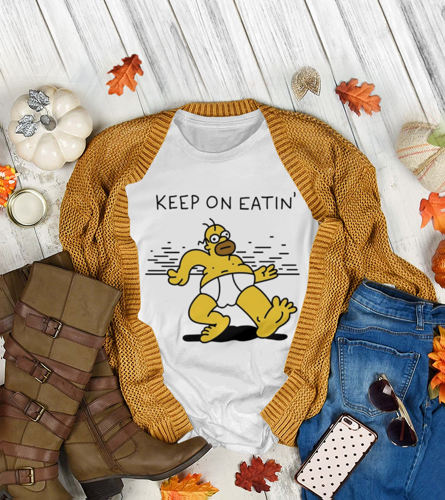 Homer Simpson Keep On Eatin' The Simpsons Walking T-Shirt
