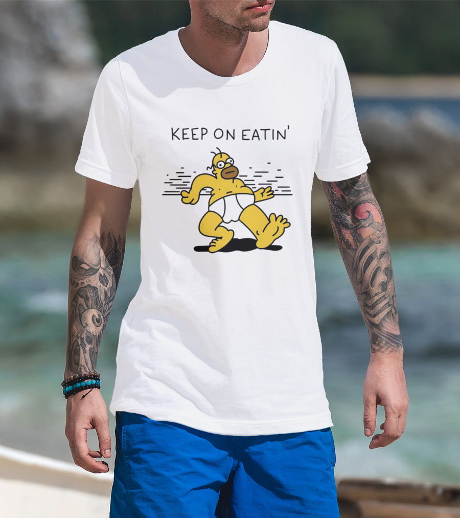Homer Simpson Keep On Eatin' The Simpsons Walking T-Shirt