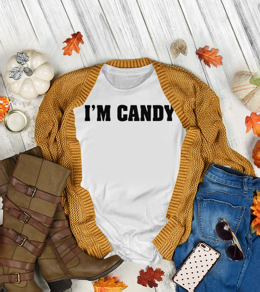 I'm Candy Bold Statement Top Fun Phrase T-Shirt