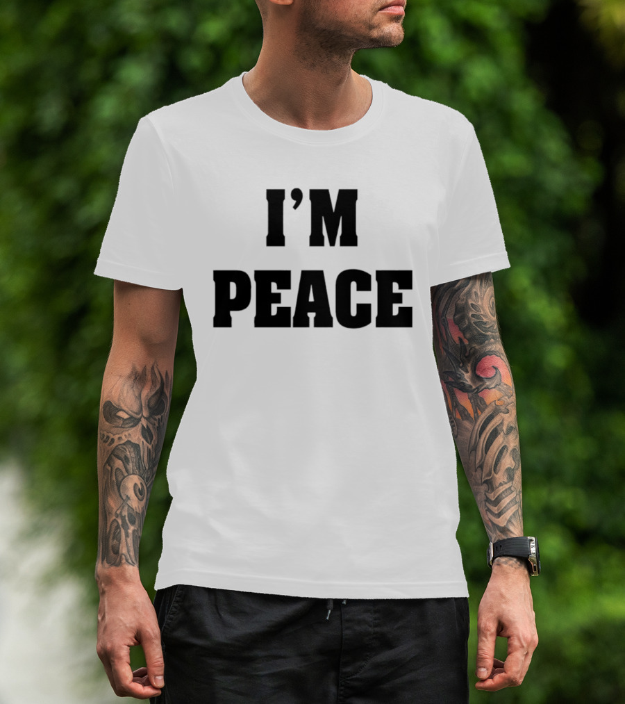 I'M PEACE Statement Black T-Shirt