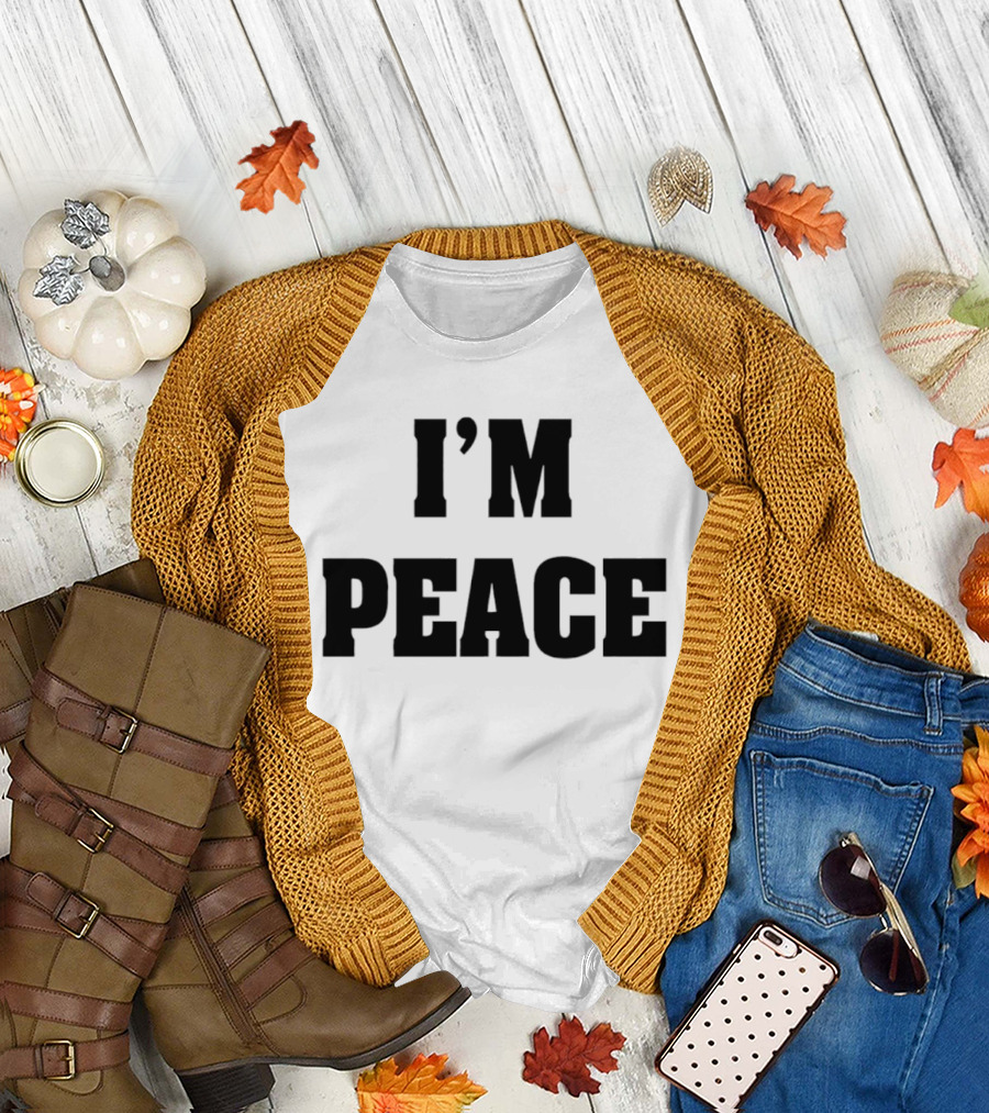 I'M PEACE Statement Black T-Shirt