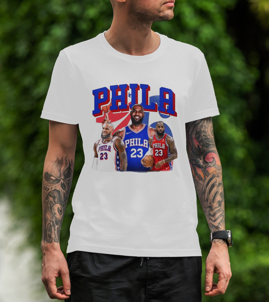 LeBron James Phila 23 Philadelphia Basketball T-Shirt