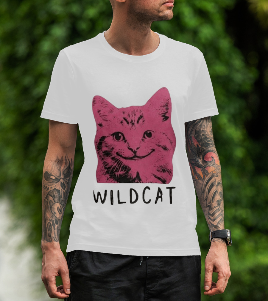 Wildcat Pink Cat Feline Animal T-Shirt