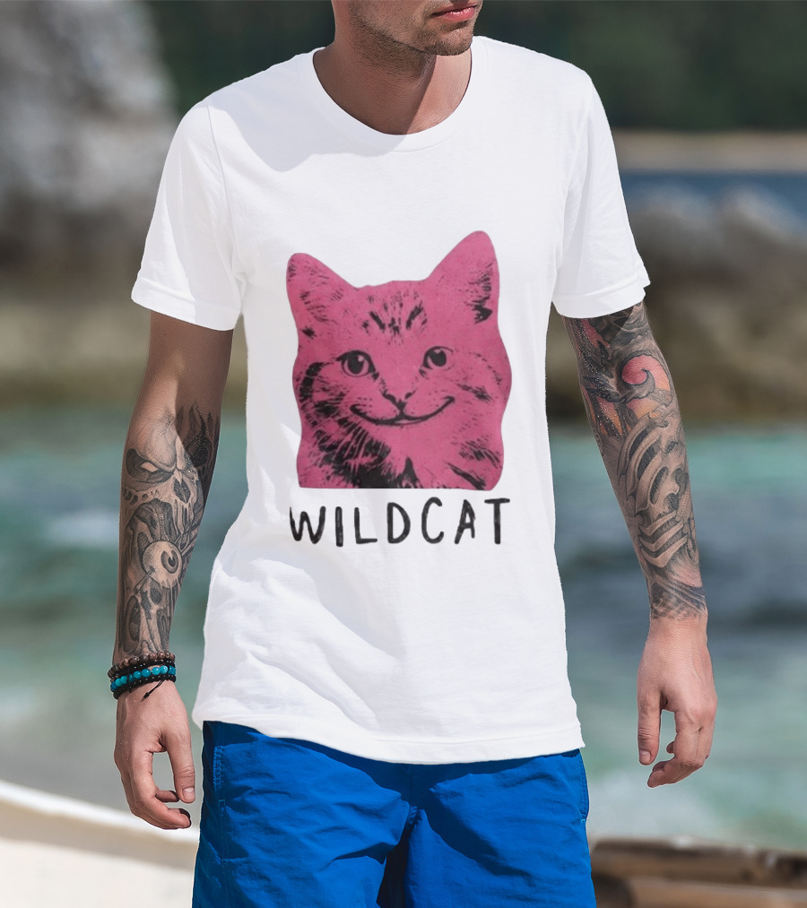 Wildcat Pink Cat Feline Animal T-Shirt