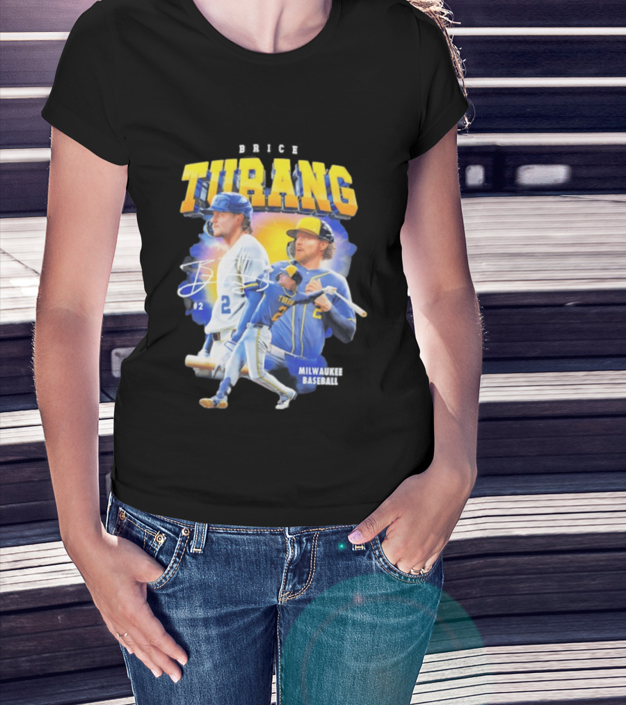 Brice Turang Milwaukee Brewers Baseball #2 T-Shirt