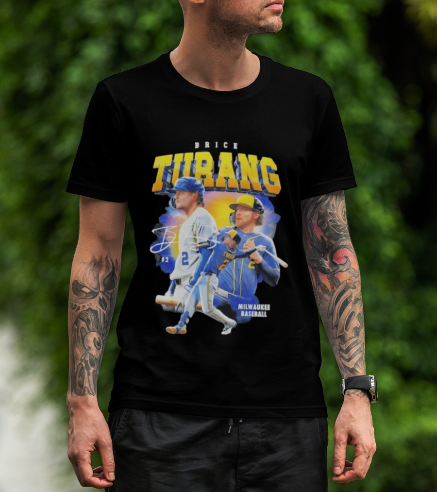 Brice Turang Milwaukee Brewers Baseball #2 T-Shirt