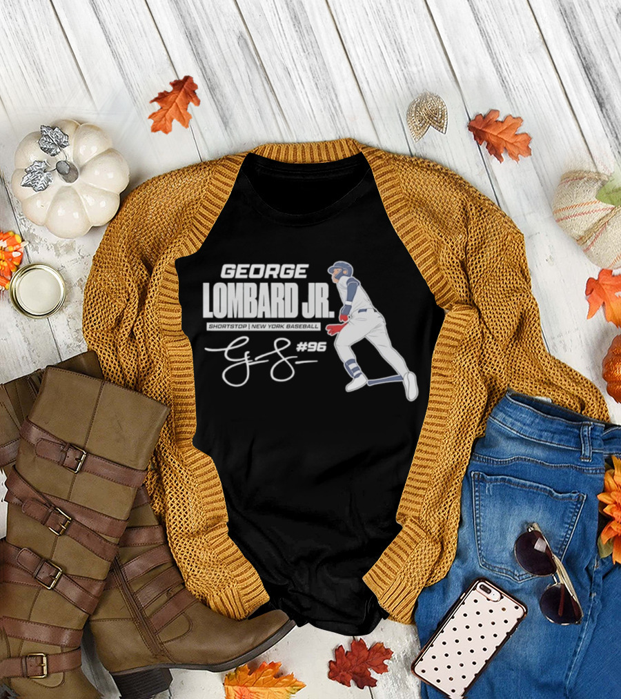 George Lombard Jr 96 New York Yankees MLB 2026 Baseball Player Series T-Shirt