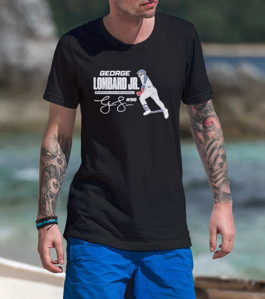George Lombard Jr 96 New York Yankees MLB 2026 Baseball Player Series T-Shirt